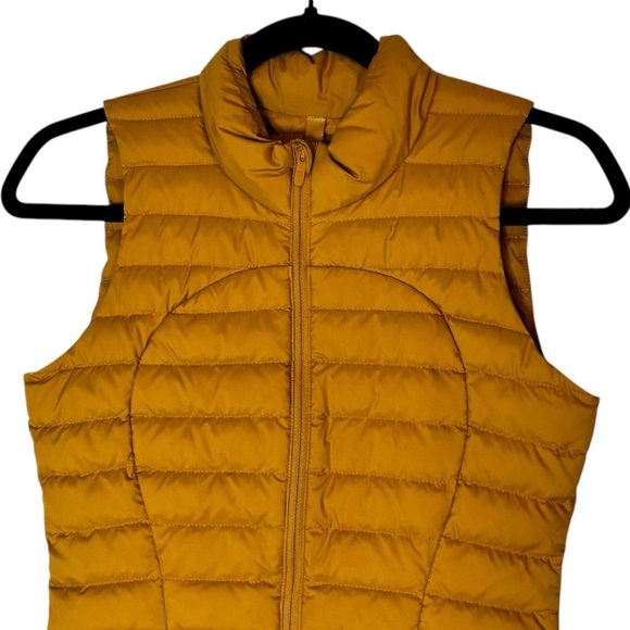 Lululemon Pack It Down Vest- Vintage Gold Lightweight Packable Down Vest- Size 2 - Picture 8 of 16